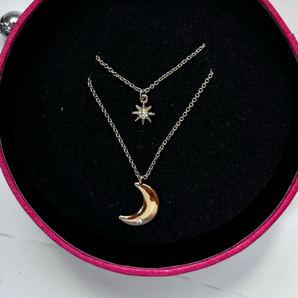 Gold Moon & Star Women’s Necklace Jewelry